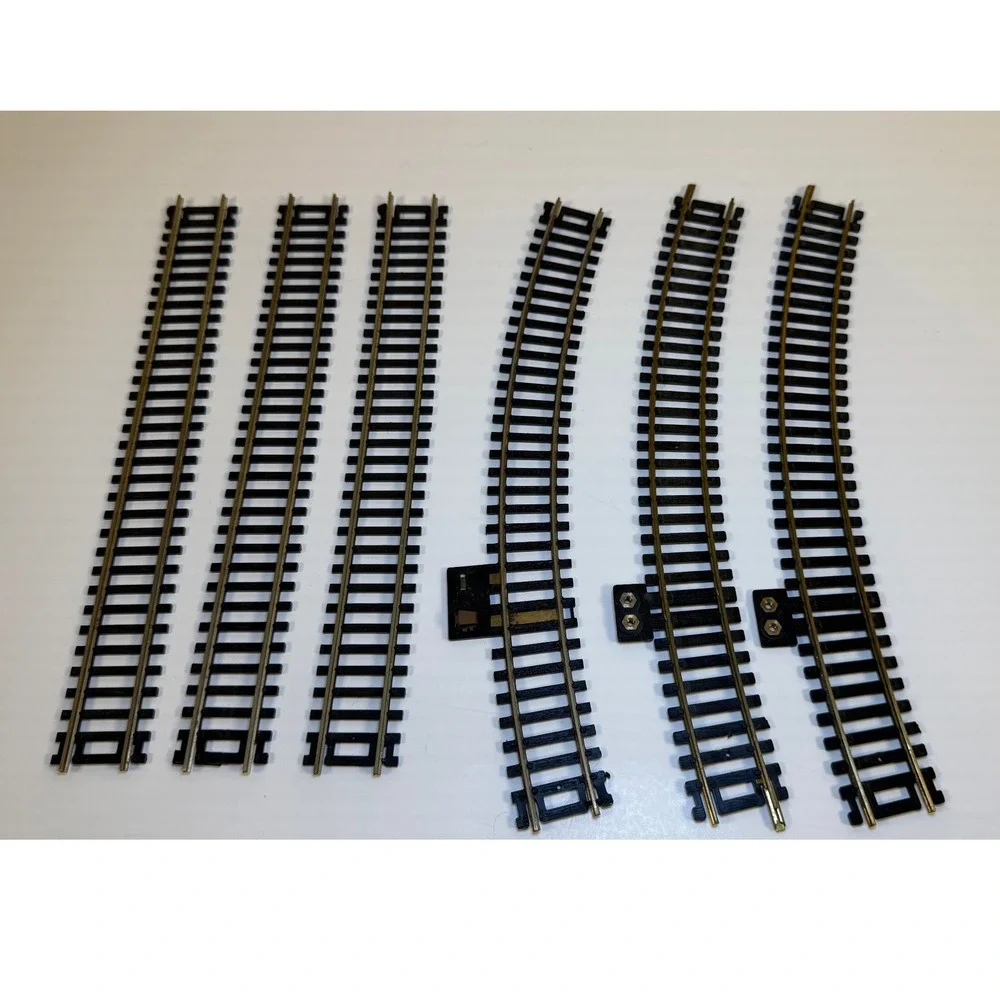 Vintage 1970s HO Scale Brass Model Feller Garnet Train Track Lot Italy 36 Pieces